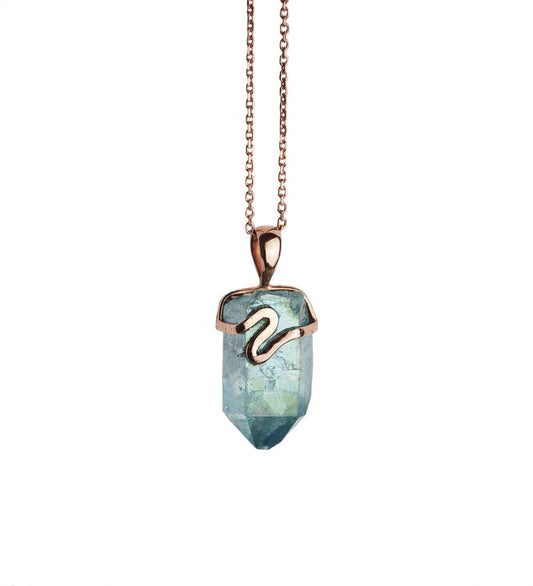 Rose Gold Sirona Aqua Aura Pendant - pre order