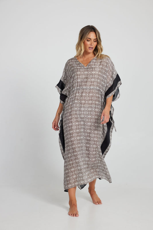 Chico Maxi Kaftan in Escapade Silk