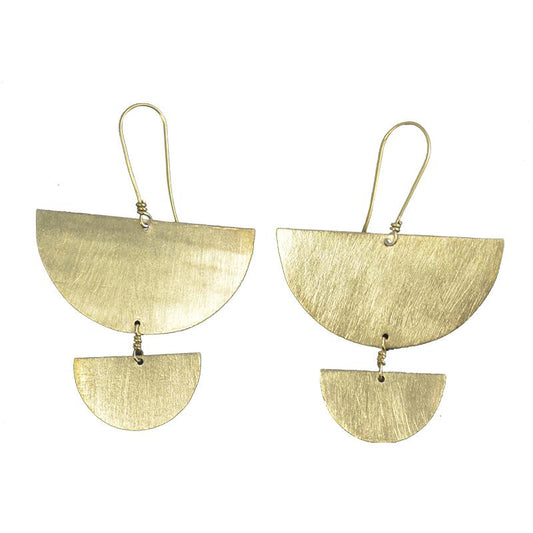 MW Gold Fan Drop Earrings B26B