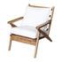 Ash Wood Chair With Natural Cream Cushions