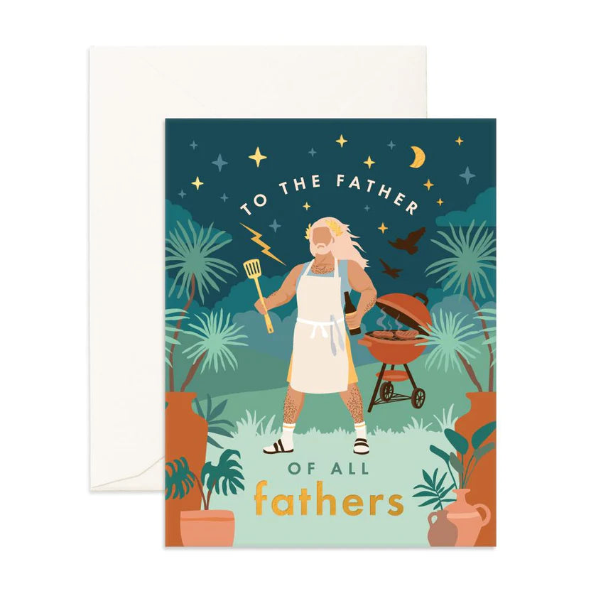 Father of All Fathers Zeus Greeting Card