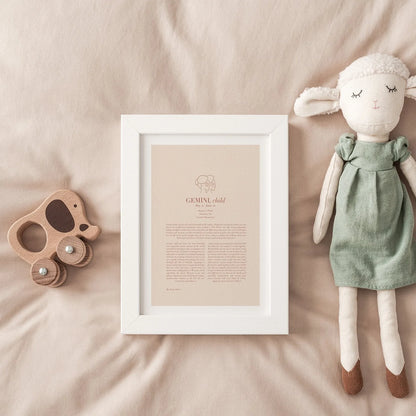 Zodiac Print Child with or without frame