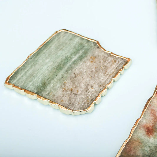 Green Aventurine Coasters - set of 2