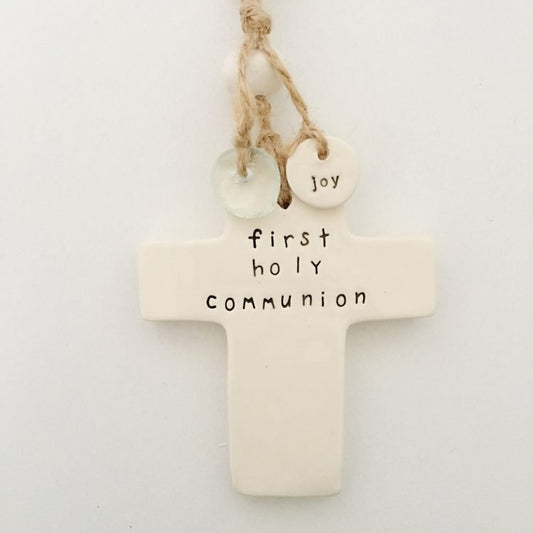 Handmade Ceramic Cross ‘First Holy Communion’