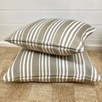 Armani Platinum Stripe Outdoor Cushion Cover 50 cm