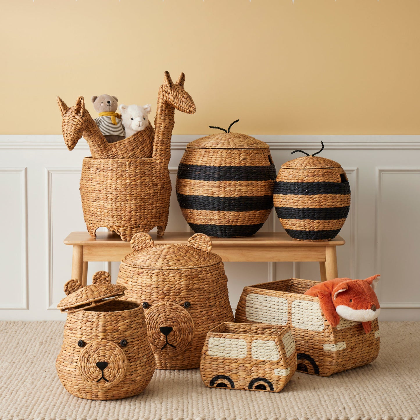 Bumble Bee Basket (Set of 2) - Various