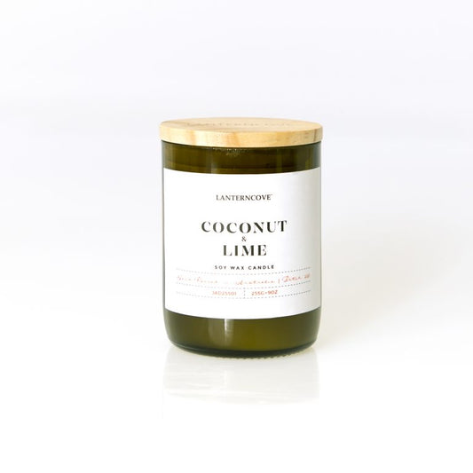 Jade 9oz Soy Wax Candle - Coconut & Lime