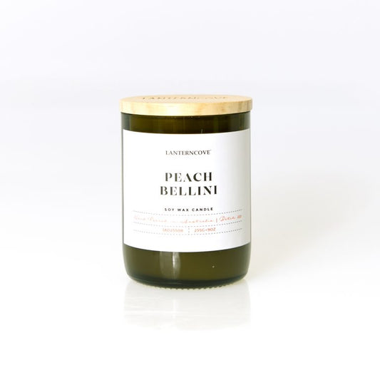 Jade 9oz Soy Wax Candle - Peach Bellini