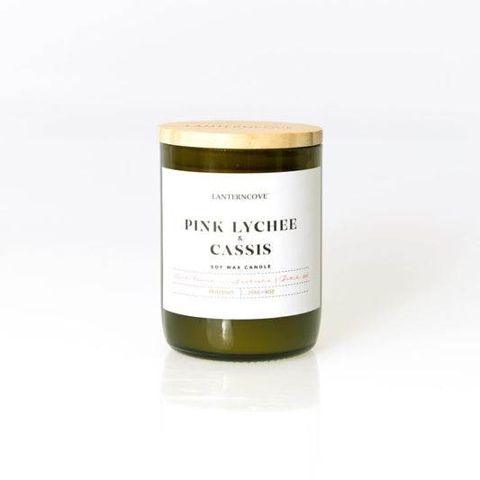 Jade 9oz Soy Wax Candle - Pink Lychee & Cassis