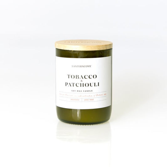 Jade 9oz Soy Wax Candle - Tobacco & Patchouli