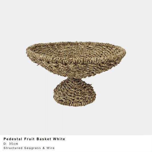 Pedestal Fruit Basket- Natural