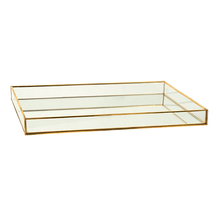 Wendell Gold Edge Mirror Tray