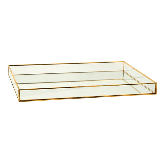 Wendell Gold Edge Mirror Tray