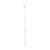 Modern Beaded Y Necklace in Gold