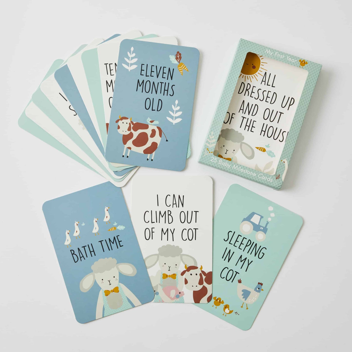 Farm Fun 25pc Baby Milestone cards