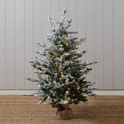 LED Potted Balsam Snow / Flocked Tree Xmas