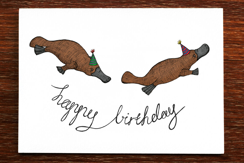 Platypus Birthday Greeting Card