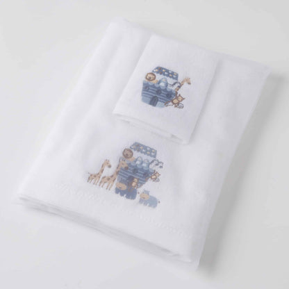 Animal Ark Bath Towel & Face Washer in Organza Bag
