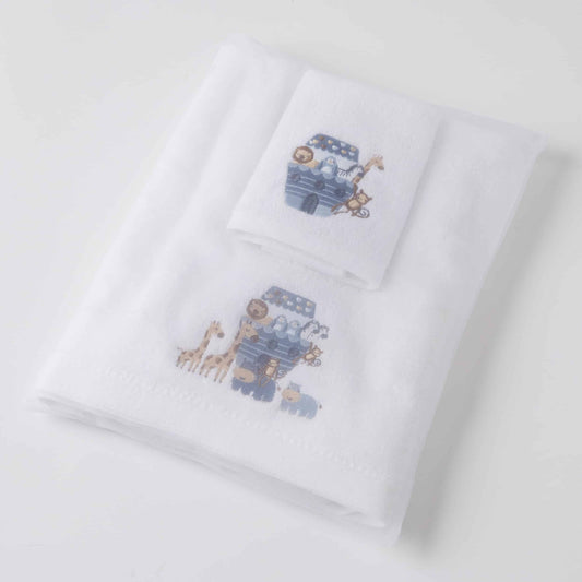 Animal Ark Bath Towel & Face Washer in Organza Bag