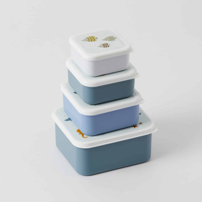 OCEAN LUNCH & SNACK BOX SET OF 4
