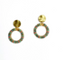 Gold Beaded Circle Earrings