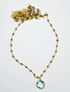 Euro Gold 45 cm Gemstones on Chain Necklace