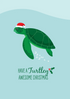 Christmas Card - Green Turtle