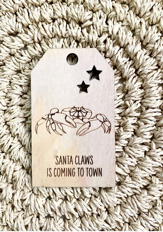 Wooden Swing Tag Christmas Decorations