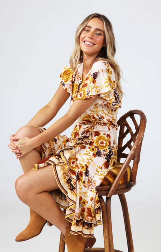 Tarot Wrap Dress in Malicon