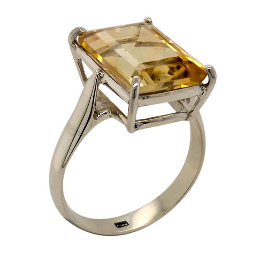 Vintage Cocktail Citrine Ring