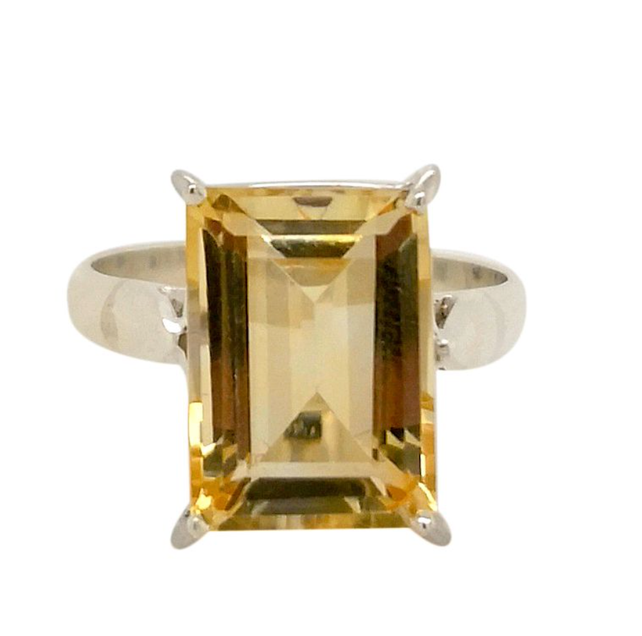 Vintage Cocktail Citrine Ring