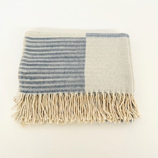 Throw - Cotton Stripe with Border