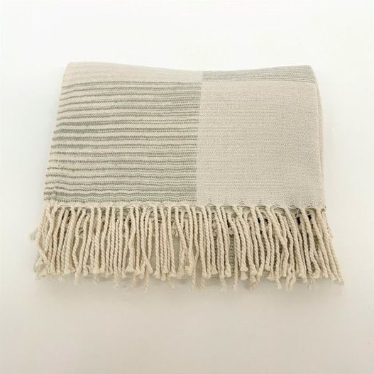Throw - Cotton Stripe with Border