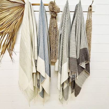 Throw - Cotton Stripe with Border