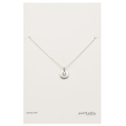 Petals Initial Letter Necklaces