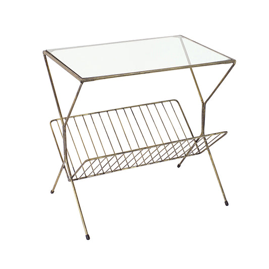 Perkins Iron Gold Glass Table Rack