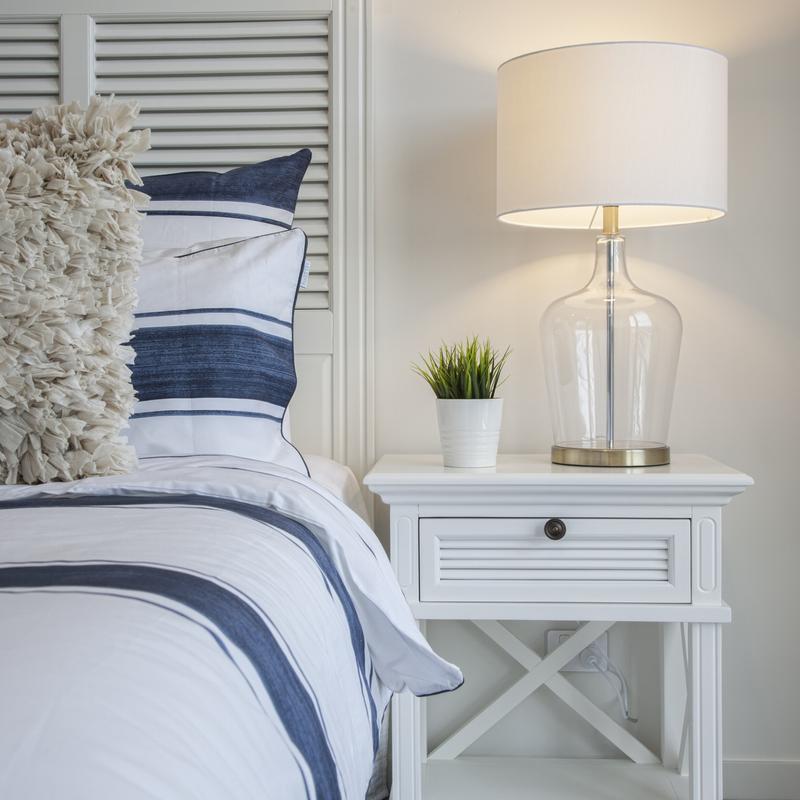 West Beach Bedside Table White - preorder