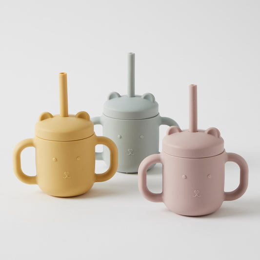 Henny Silicone Sippy cup with Straw - Various