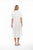Linen Dress With Collar- White