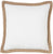 Jute Linen Cushion in White