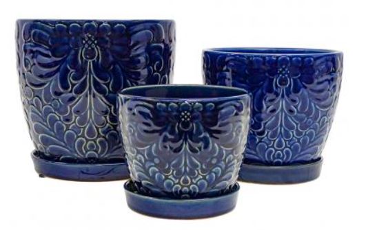 Mia Pot & Saucer Set of 3 (unsuitable for shipping)