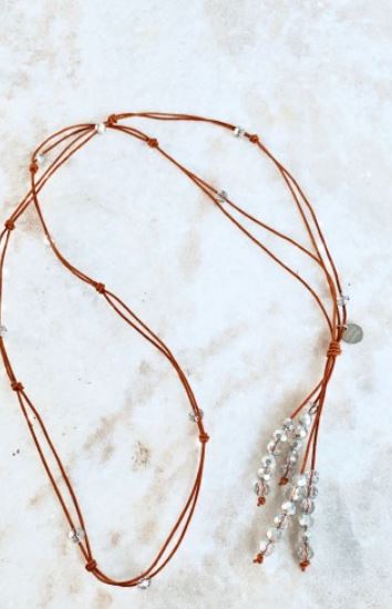 Isabella Crystal Necklace (Various Colours)