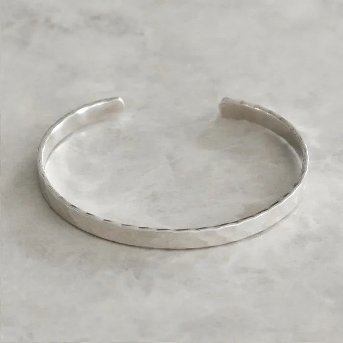 Petals Sterling Silver hammered Cuff
