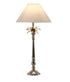 Nickel Pineapple Leaf Lamp With White Shade