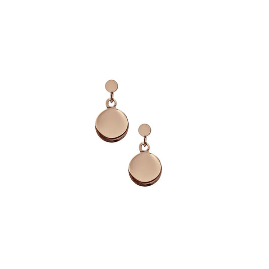 Petals Flat Drop Stud - Rose gold