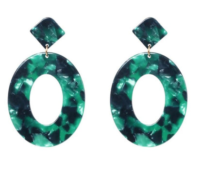 Marley Acrylic Rounds Earrings