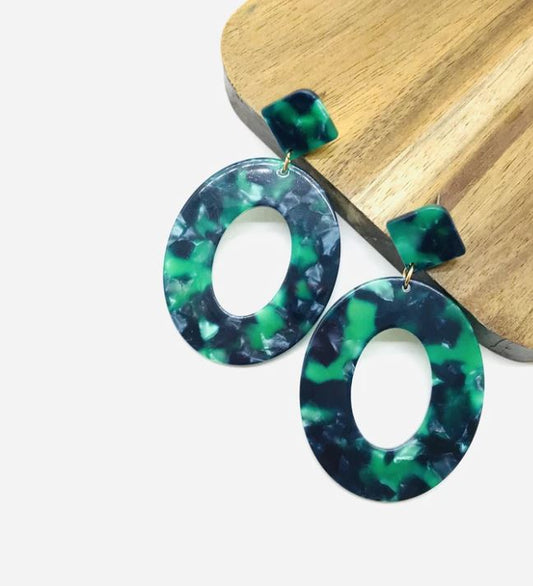 Marley Acrylic Rounds Earrings