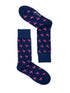 Navy Flamingo Socks