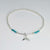 Sterling Silver bracelet with Turquoise Beads and Whale Tale Charm