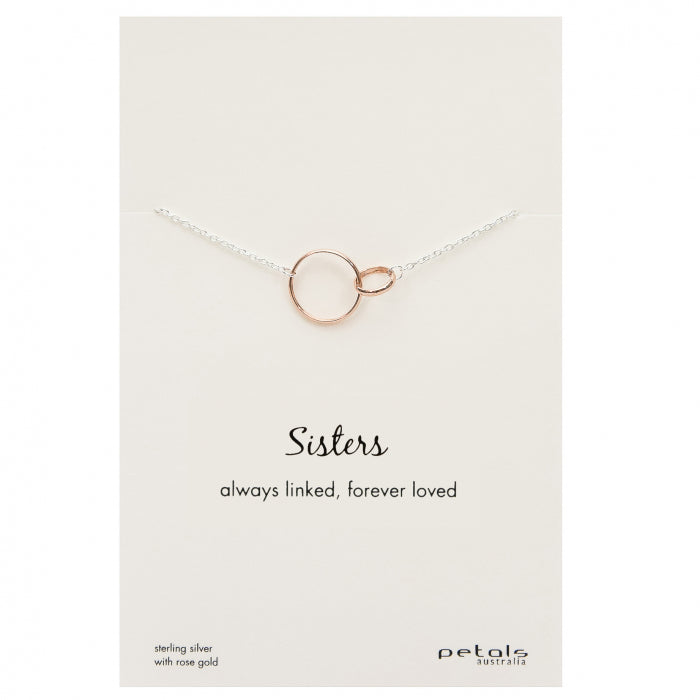 Petals Sisters Necklace Rose - Gold or Silver